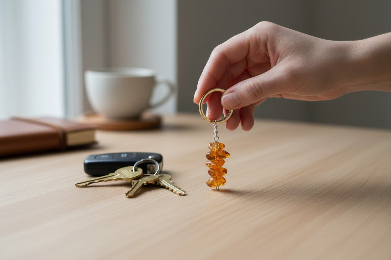 Key Chain - Natural Amber