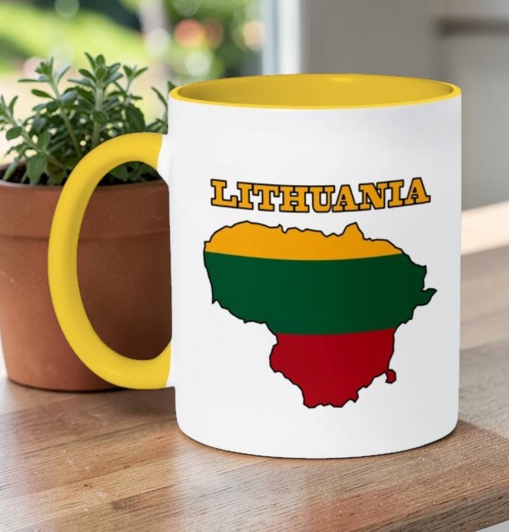 Coffee Mug - Outline Map of Lithuania