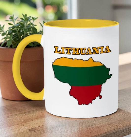 Coffee Mug - Outline Map of Lithuania