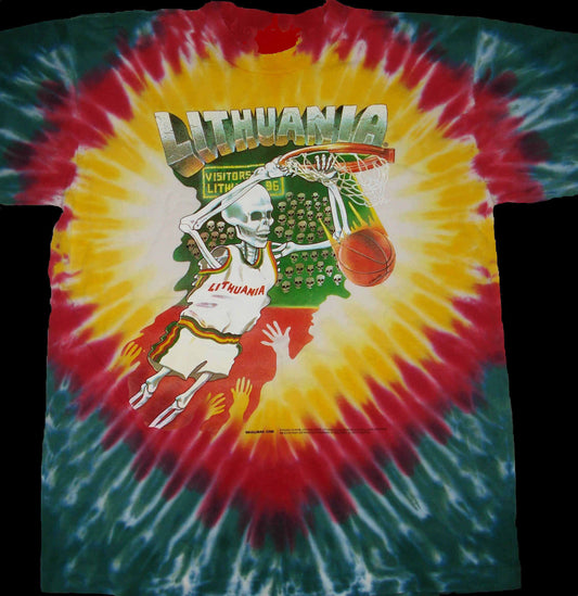 The Original 1992 (Barcelona) Lithuania Tie Dye Basketball T-Shirts