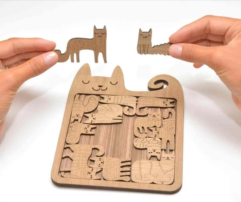 Puzzle / Coaster: Happy Cats