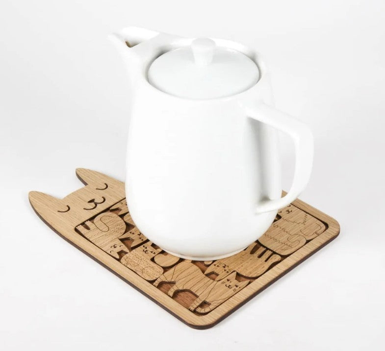 Puzzle / Coaster: Happy Cats