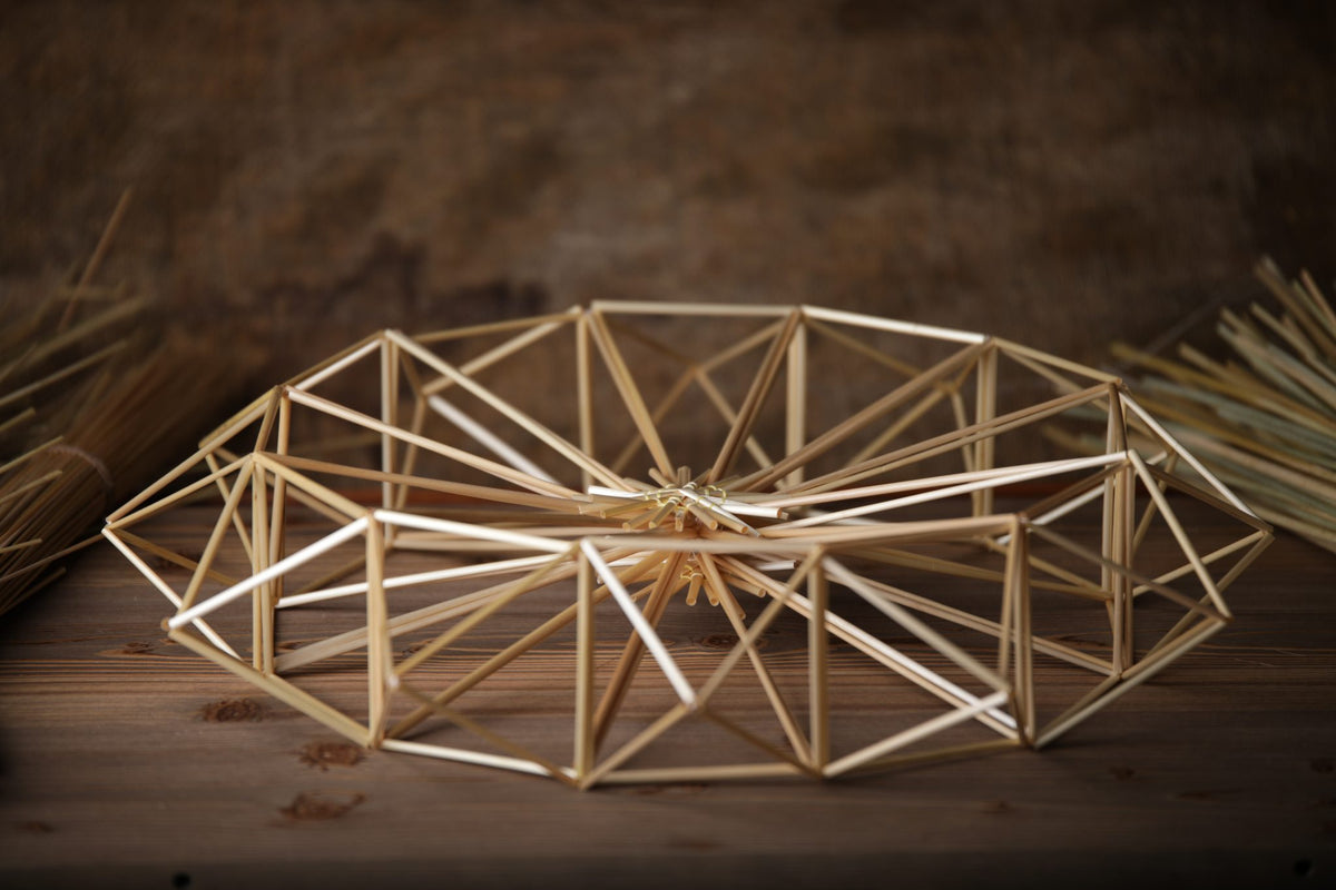 Stringing the Family Star Straw Ornament Kit