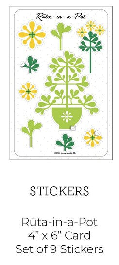 Stickers: Ruta-in-a-Pot (Set of 9)