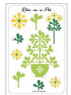 Stickers: Ruta-in-a-Pot (Set of 9)