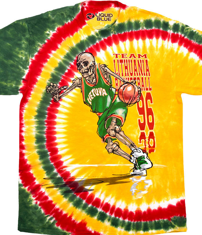 Lithuania Drivin' Tie-Dye T-Shirt by Liquid Blue