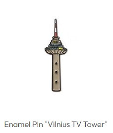 Vilnius TV Tower Lapel Pin