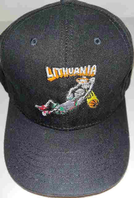 Lithuania Slammin Skeleton Baseball Cap (3600)