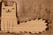 Woody Ruties: Cat (Magnet)