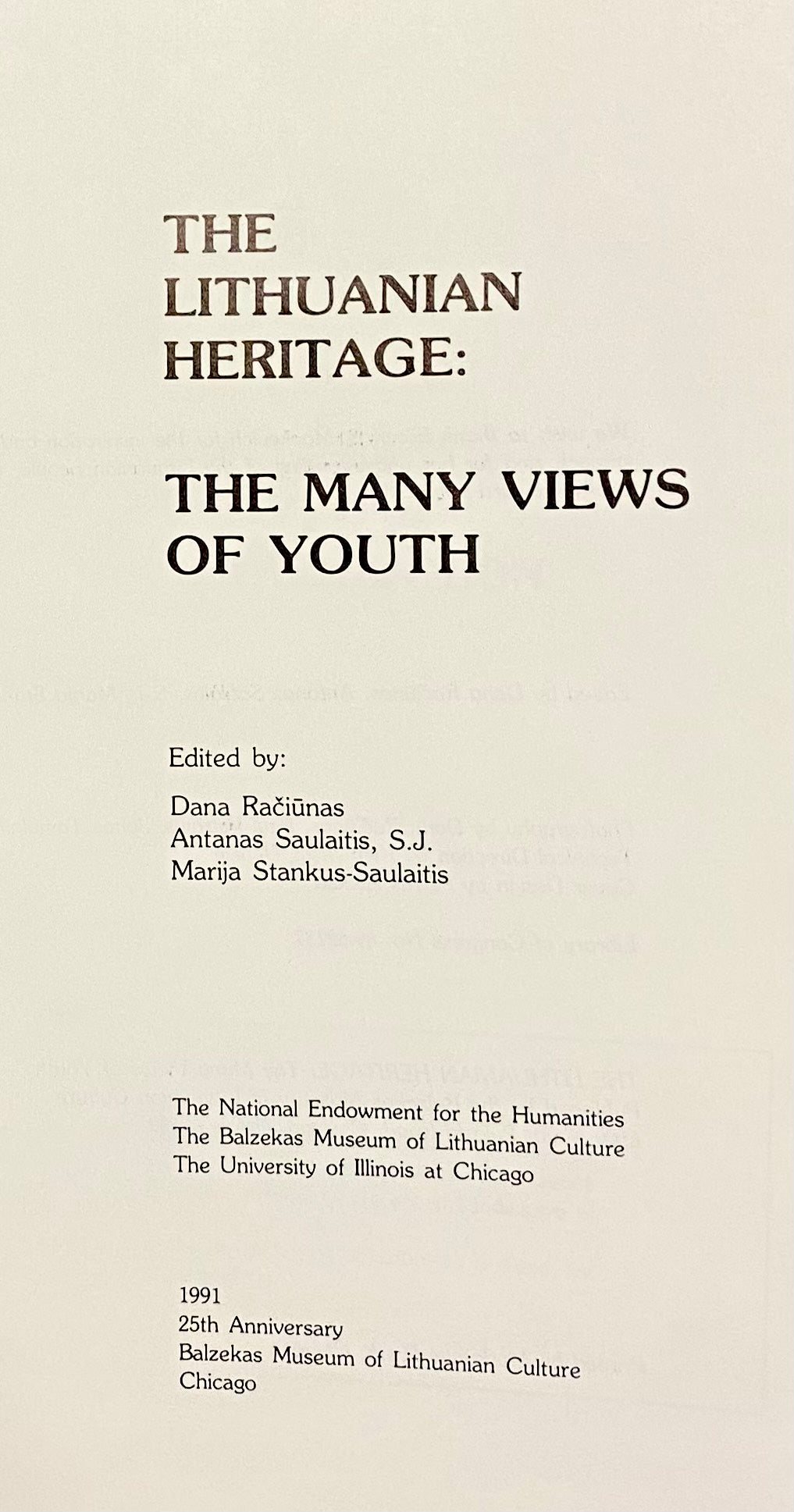 The Lithuanian Heritage: The Many Views of Youth (0031)