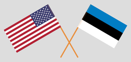 Estonian and American desk flags (0513)