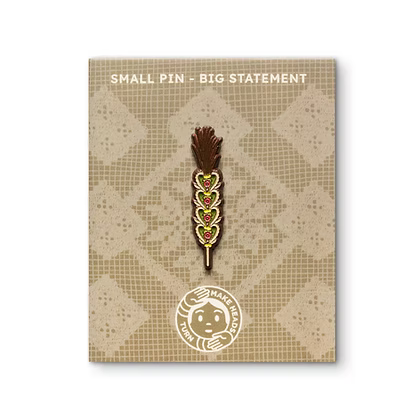 Lapel Pin - Verba (Dark Brown)