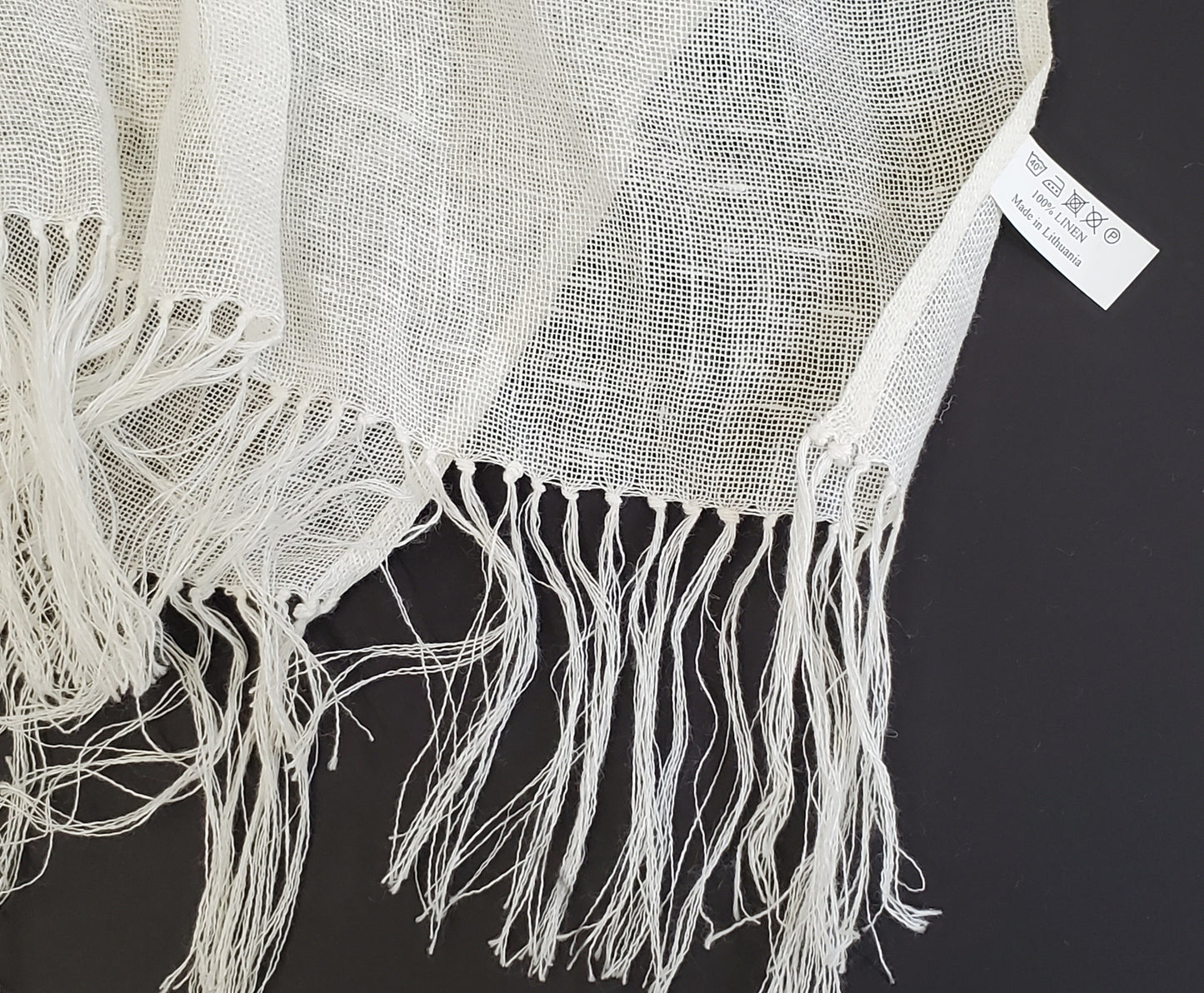 Linen Scarf - White (3267)