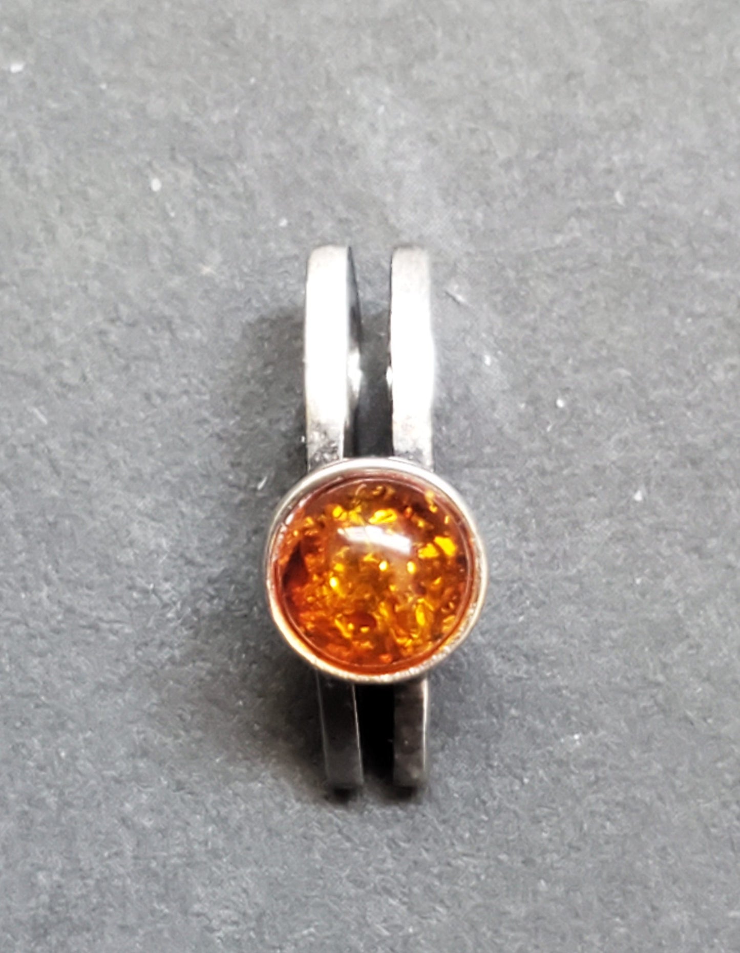 Natural Amber Sterling Silver Pendant (1791)