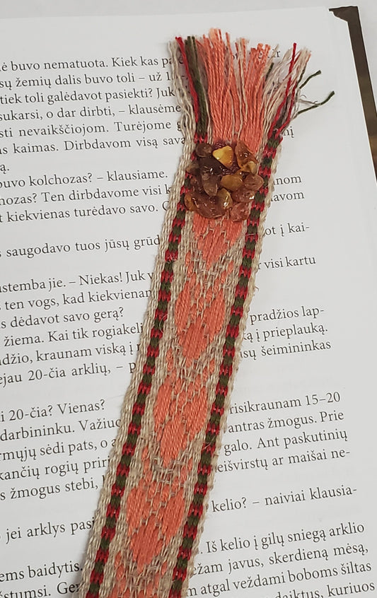Woven Bookmark with Amber (3036)