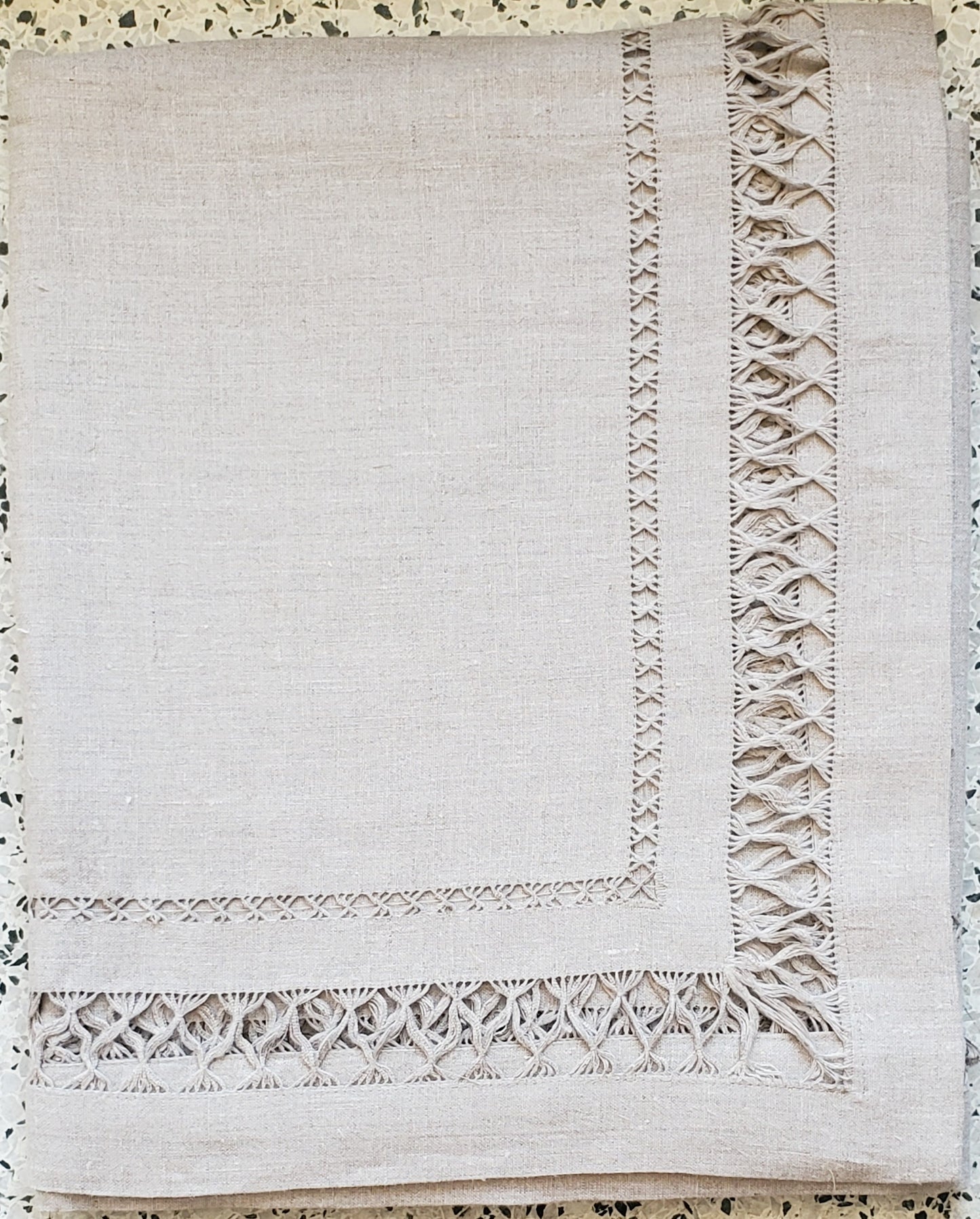 Hemstitched Linen Tablecloth