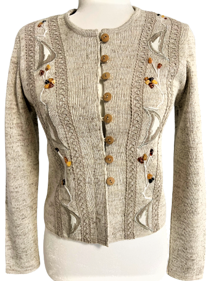 Natural Linen Knitted Cardigan