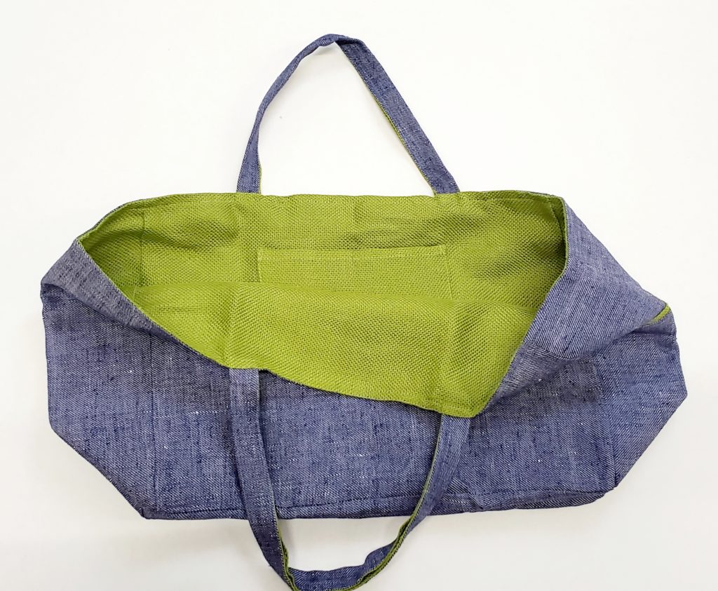 Handmade Denim Bag - Denim/Green