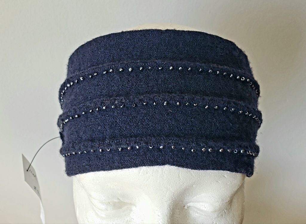 Hand Beaded Wool Headband