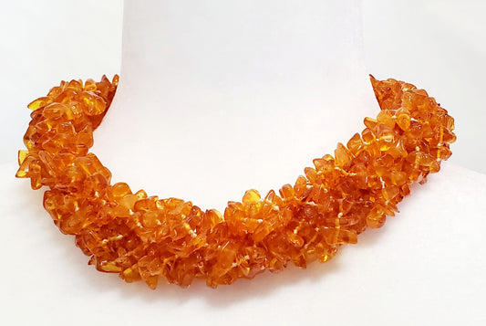 Baltic Amber Braided Necklace (3403)