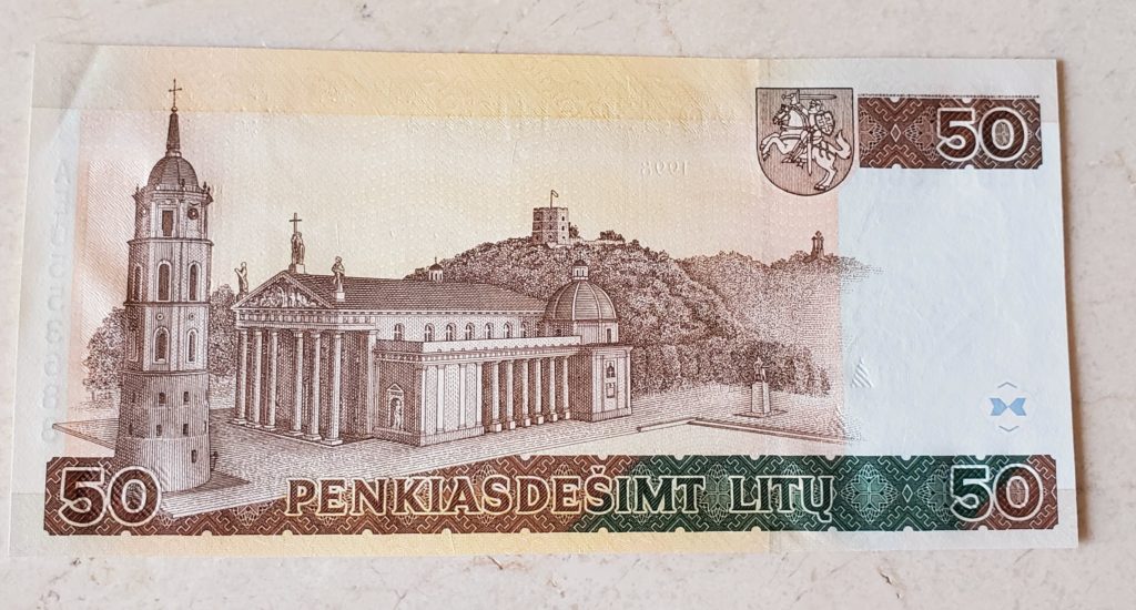 Lithuania 50 Litu Banknote, 1988, P-61