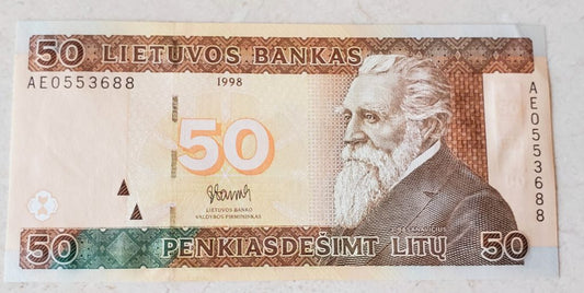 Lithuania 50 Litu Banknote, 1988, P-61