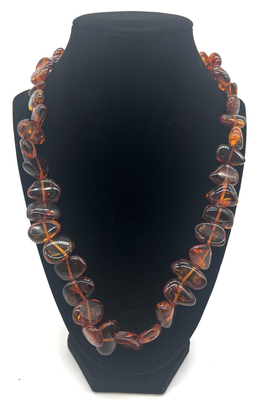 Natural Cognac Baltic Amber Necklace (0794)