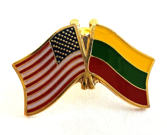 Lithuanian & American Friendship Pin Badge (1953)