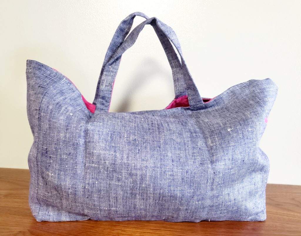 Handmade Denim Bag - Denim/Pink