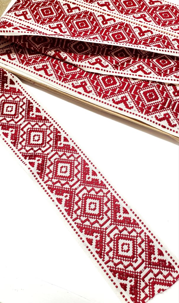 Lithuanian Sash - Red (0903)